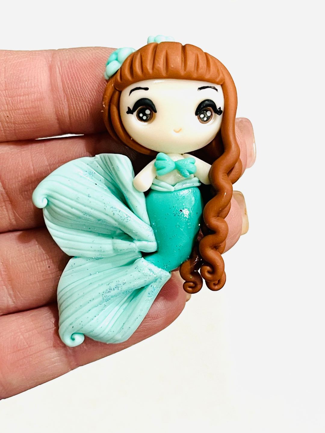 Mint Mermaid Clay Embellishment