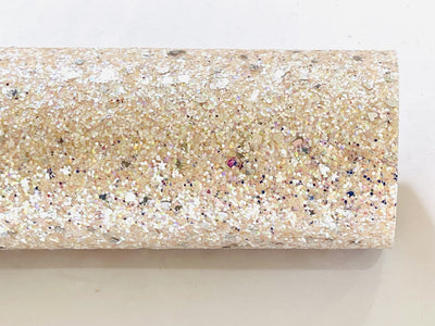 Nude Sparkle Chunky Glitter Leatherette