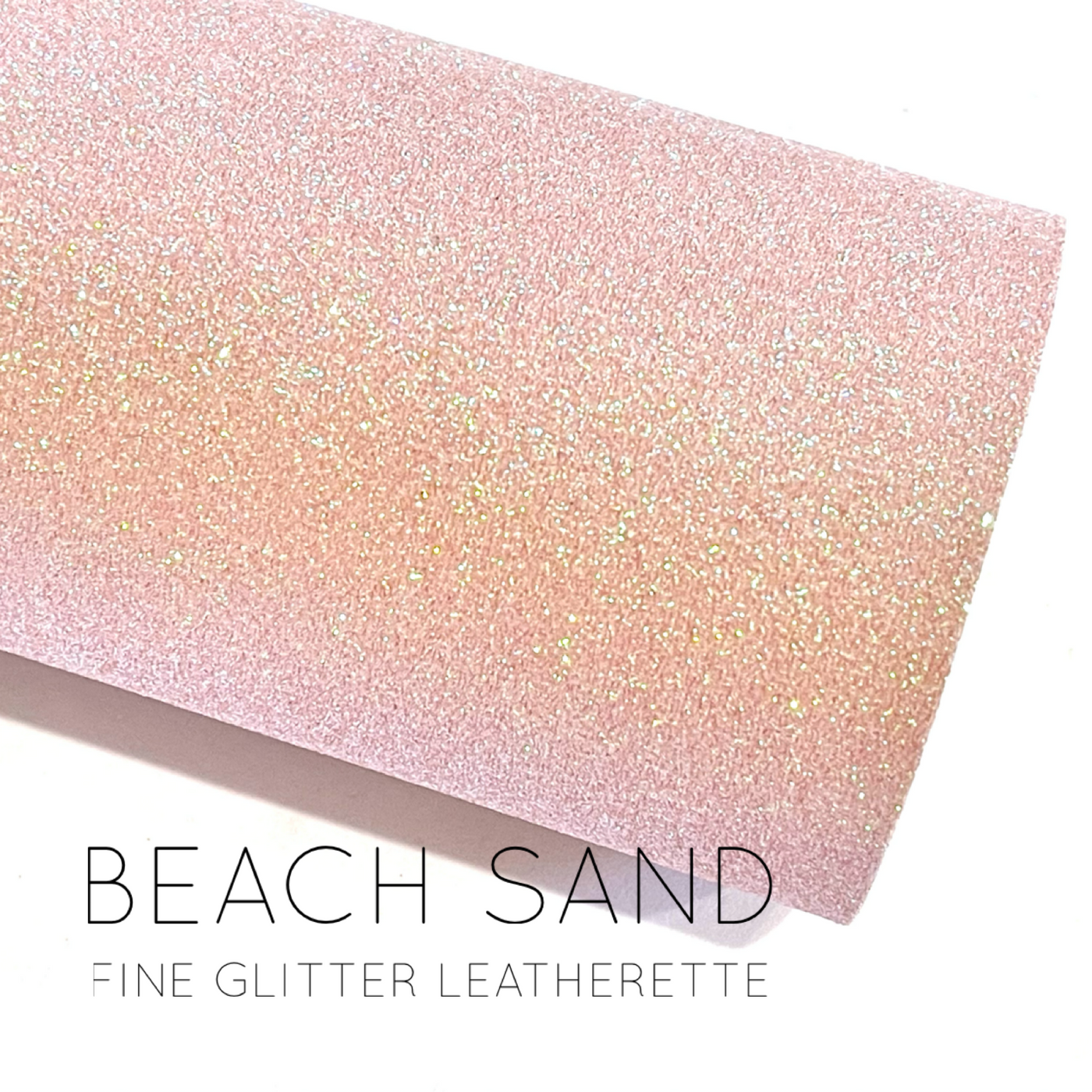 Beach Sand Nude Blush Fine Glitter Leather