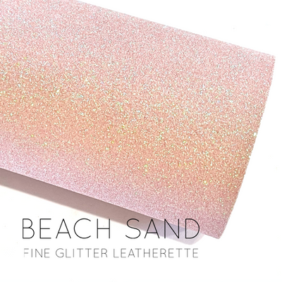 Beach Sand Nude Blush Fine Glitter Leather