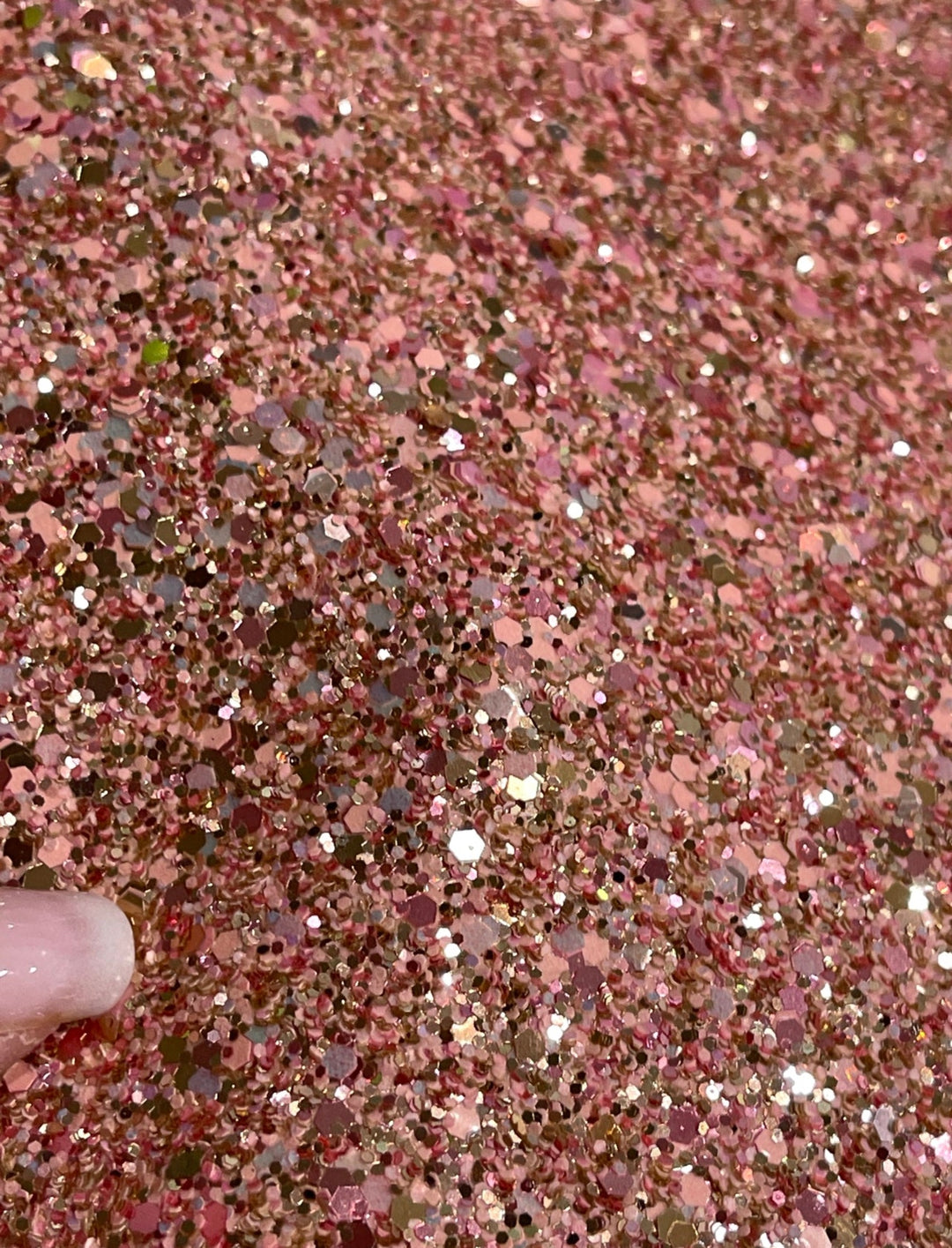 Madly Blush Pink Rose Gold Chunky Glitter