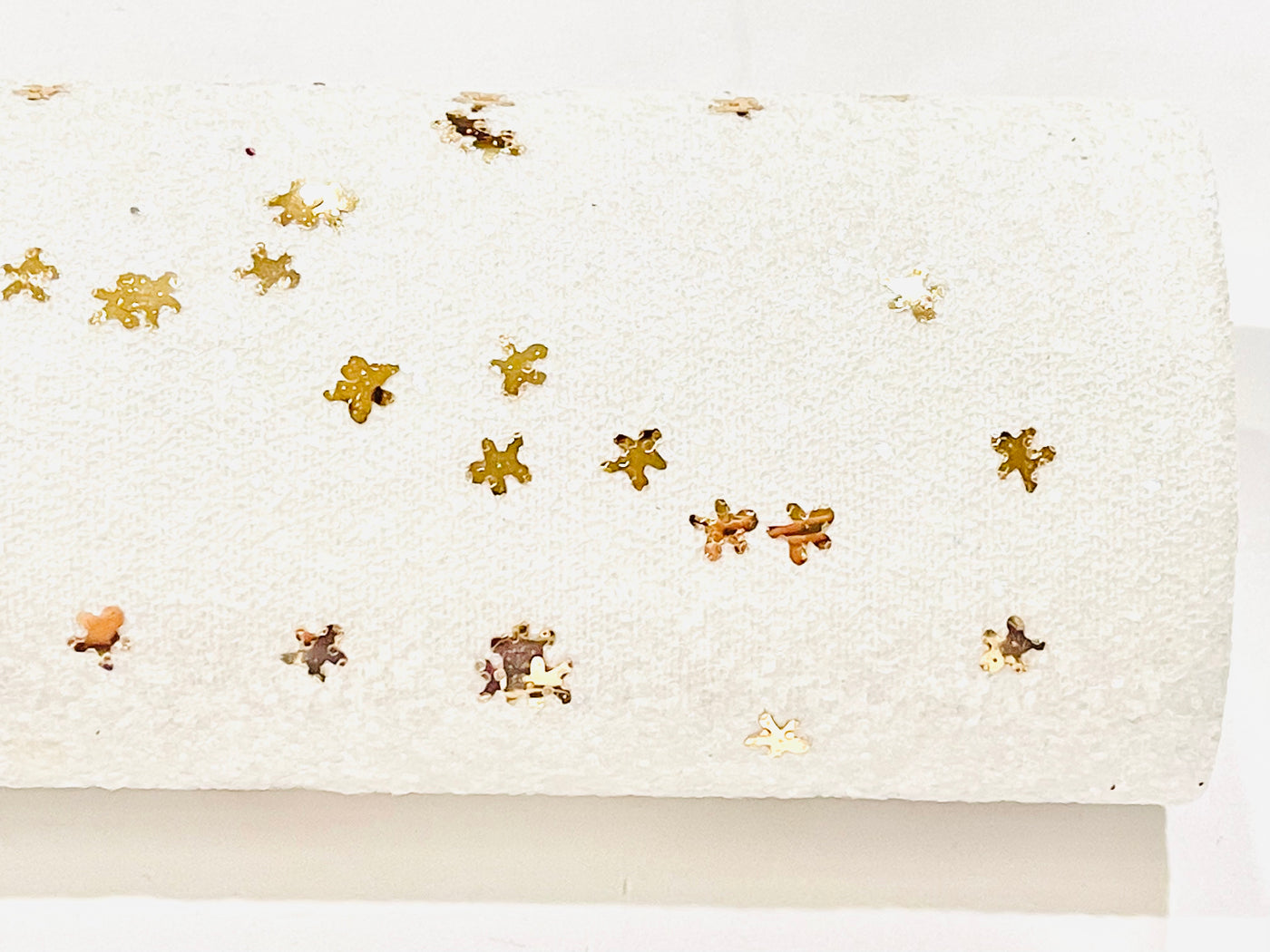 Gingerbread Men White Chunky Glitter