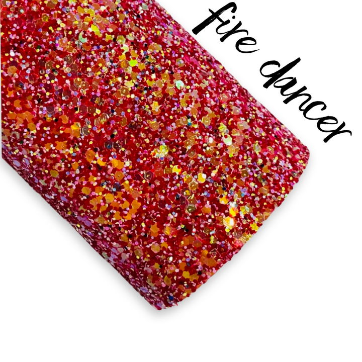 Fire Dancer Red Chunky Glitter - Premium Felt Backed Glitter