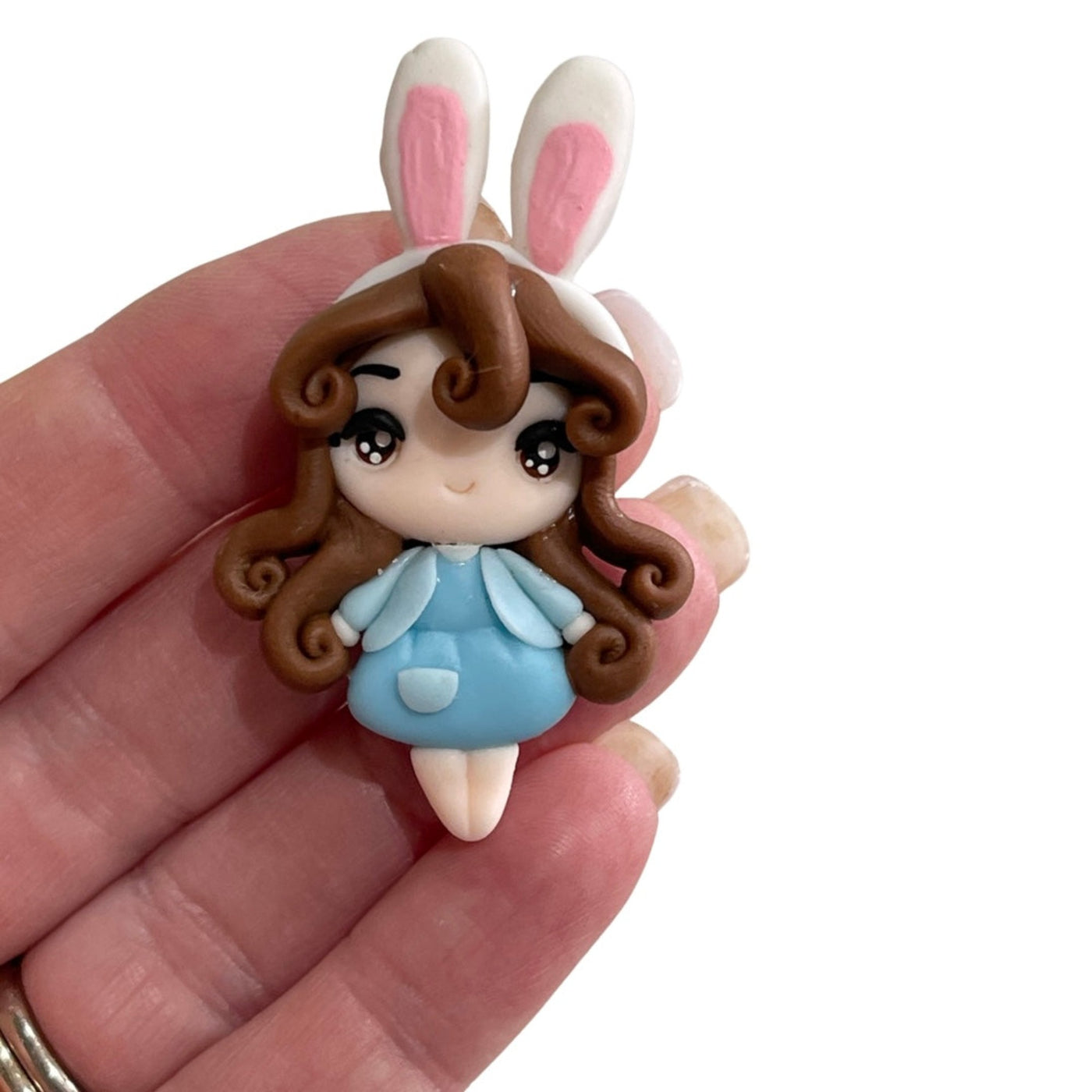 Easter Dressed Girl bow clays  - choice of 2 - Gorgeous Maker