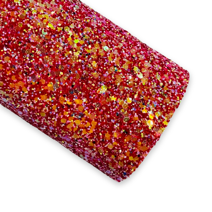 Fire Dancer Red Chunky Glitter - Premium Felt Backed Glitter
