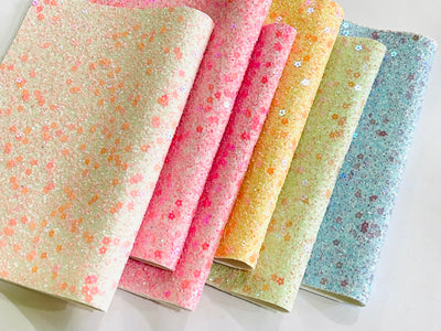 6 Sheets In Bloom Chunky Glitter Bundle