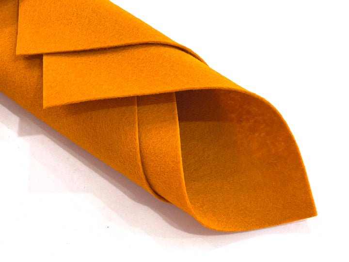 Feutre de Laine Mérinos 1mm - Orange Brûlé