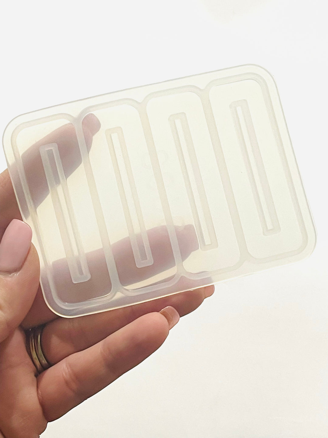 Hollow Rectangle Silicone Mould for Resin Hair Clips