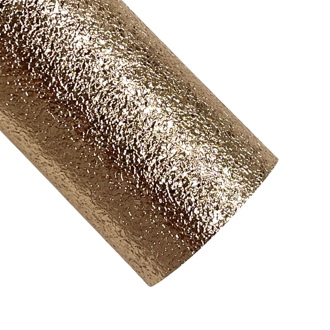 Rose Gold Embossed Pebble Leatherette