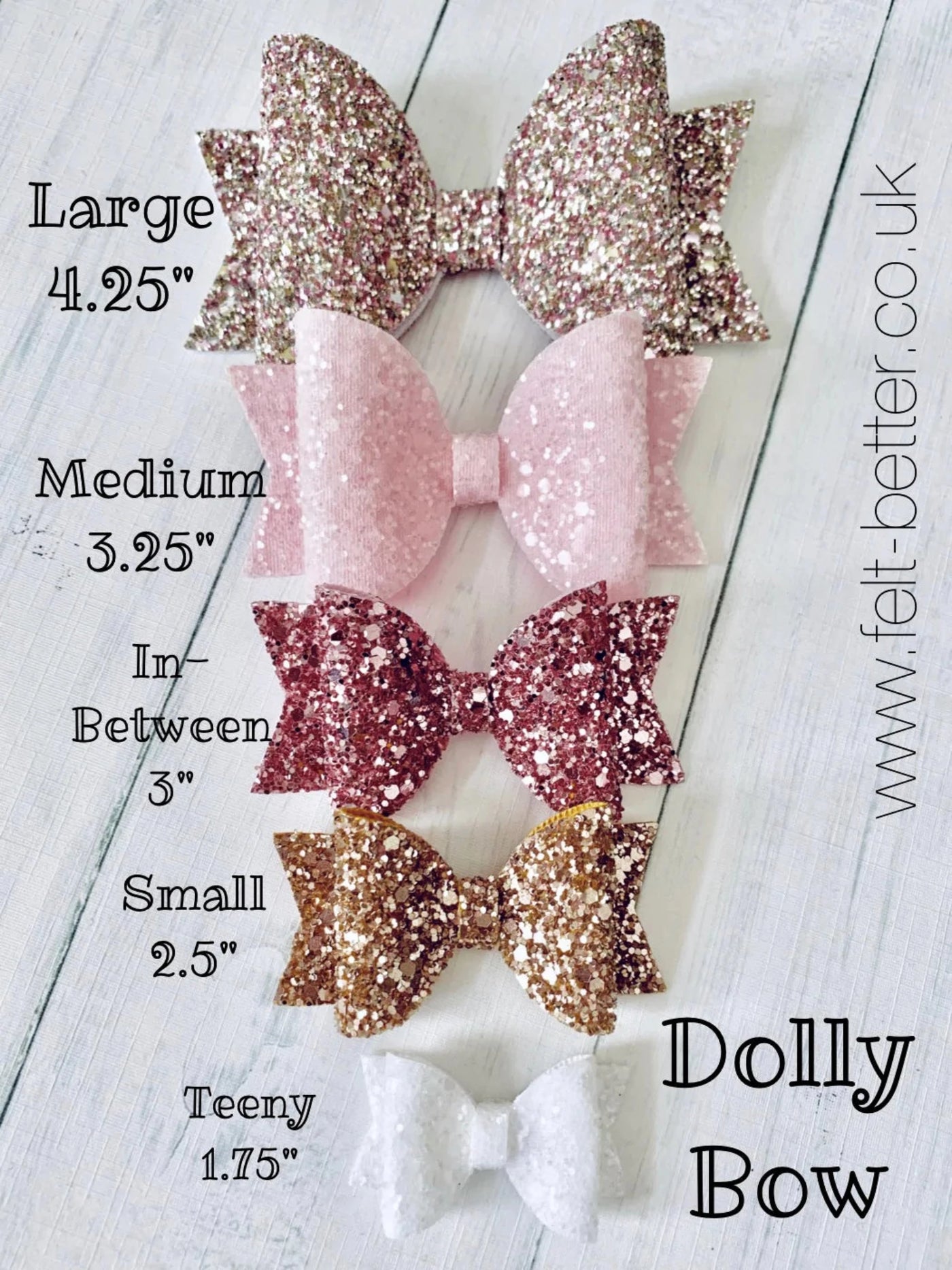 Felt Better 'Special Edition' Dolly Bow 3.5” and 4” Combo Die - Two in One