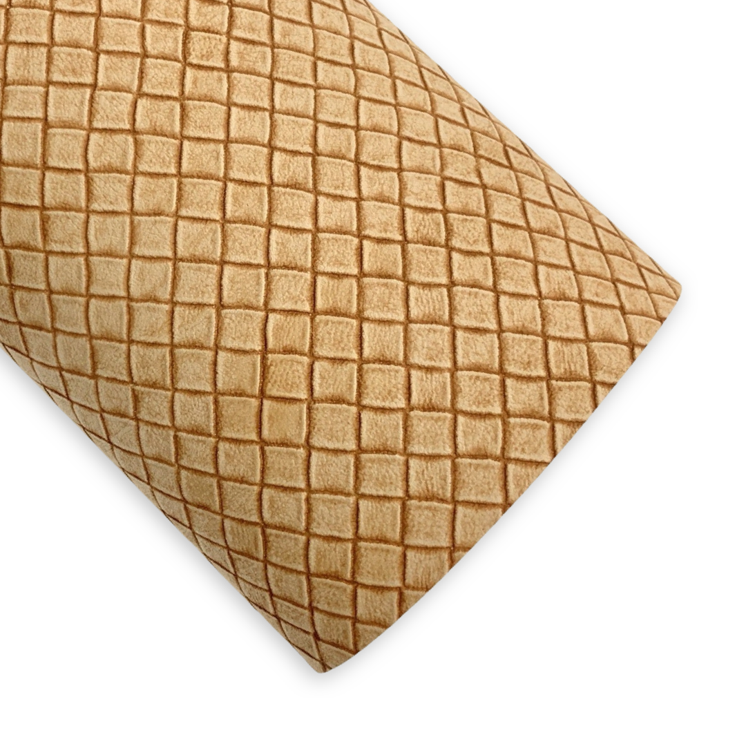 Waffle Embossed Faux Leatherette