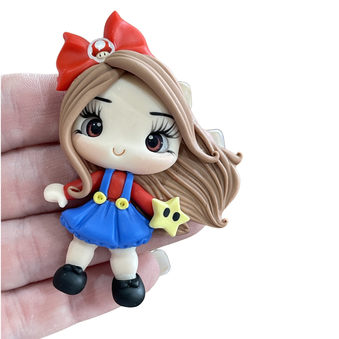 Fanciful Maker  - Mario Girl Bow Clay Embellishment