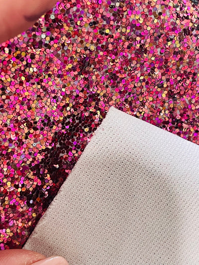 Gold and Magenta Mixed Chunky Glitter Fabric Sheets