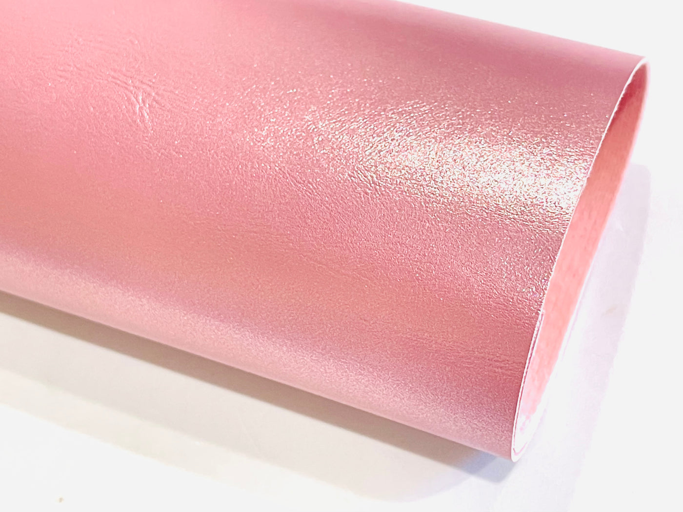 Glamour Pink Pearl Smooth Faux Leatherette