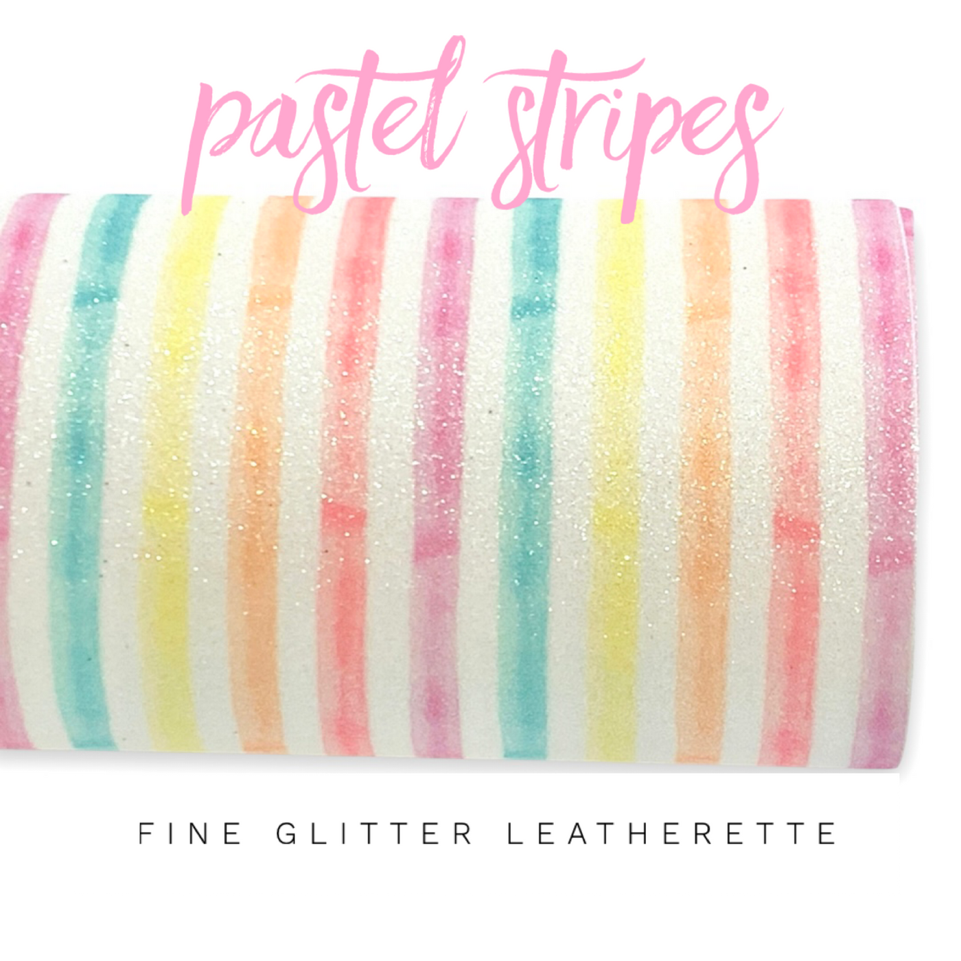 Pastel Stripes Fine Glitter Fabric Sheets