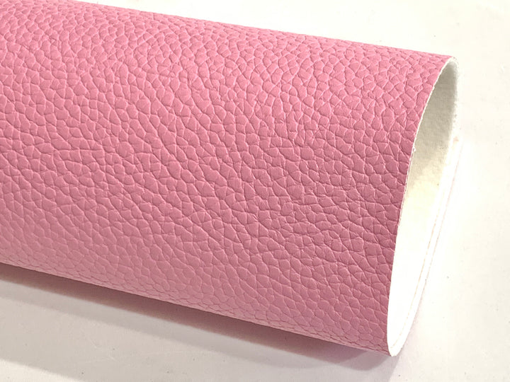 Similicuir épais rose bonbon à imprimé Litchi de 1,2 mm