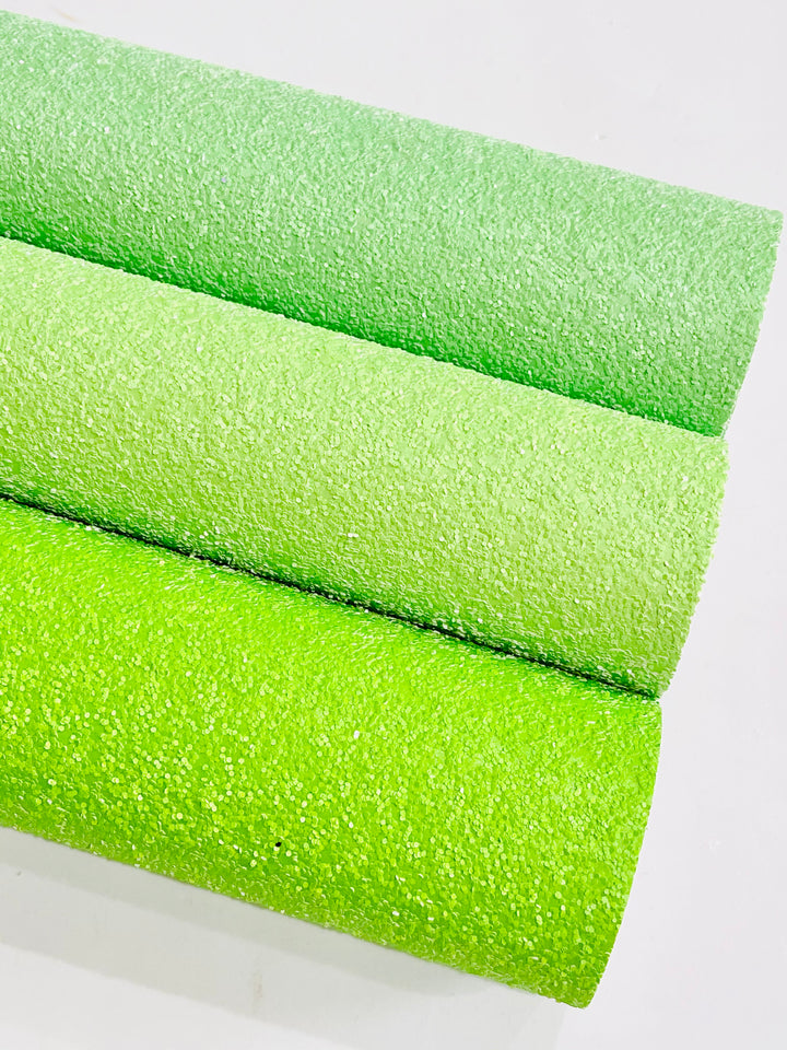 Feuilles de tissu à paillettes épaisses vert lime vif