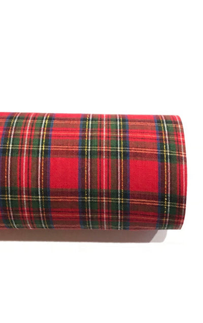 Red Tartan Felt Fabric Sheets