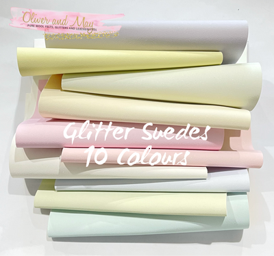 Fairy Floss Pink Glitter Suede Fabric