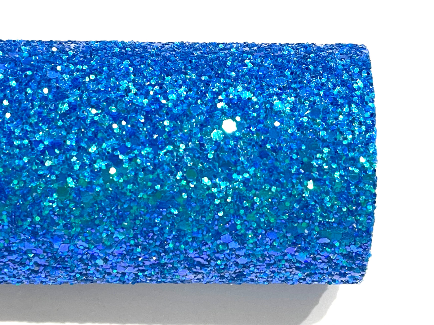 Azure Chunky Glitter Leather - Ultimate Neon Rainbow
