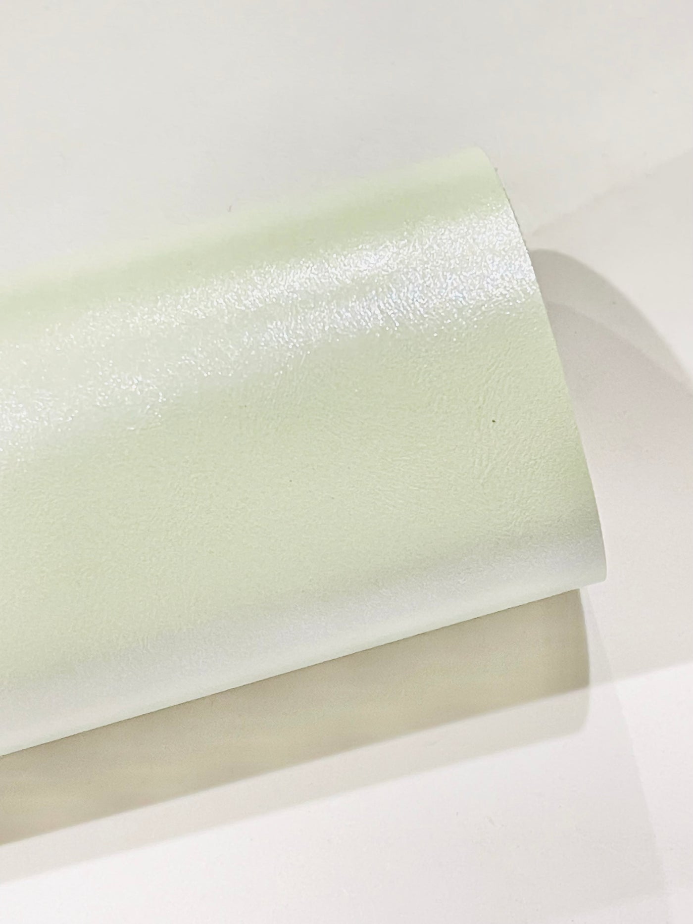 Pale Green Pearl Smooth Faux Leatherette
