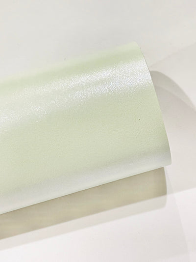 Pale Green Pearl Smooth Faux Leatherette