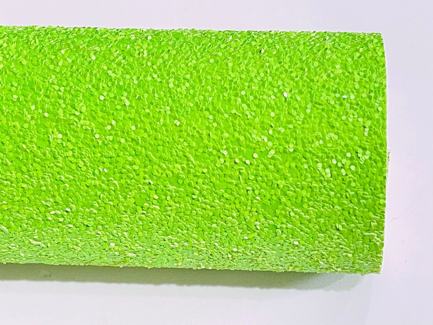 Bright Lime Green Chunky Glitter Fabric Sheets