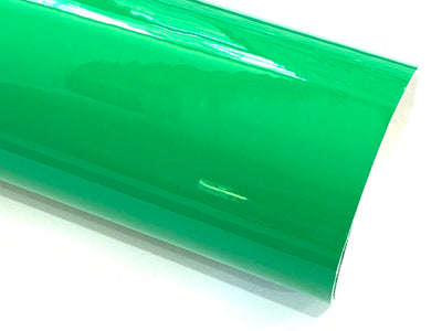 Bright Green Patent Leather A4 Sheet Glossy Smooth PU Leatherette - 0.75mm
