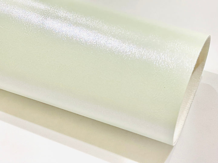 Pale Green Pearl Smooth Faux Leatherette