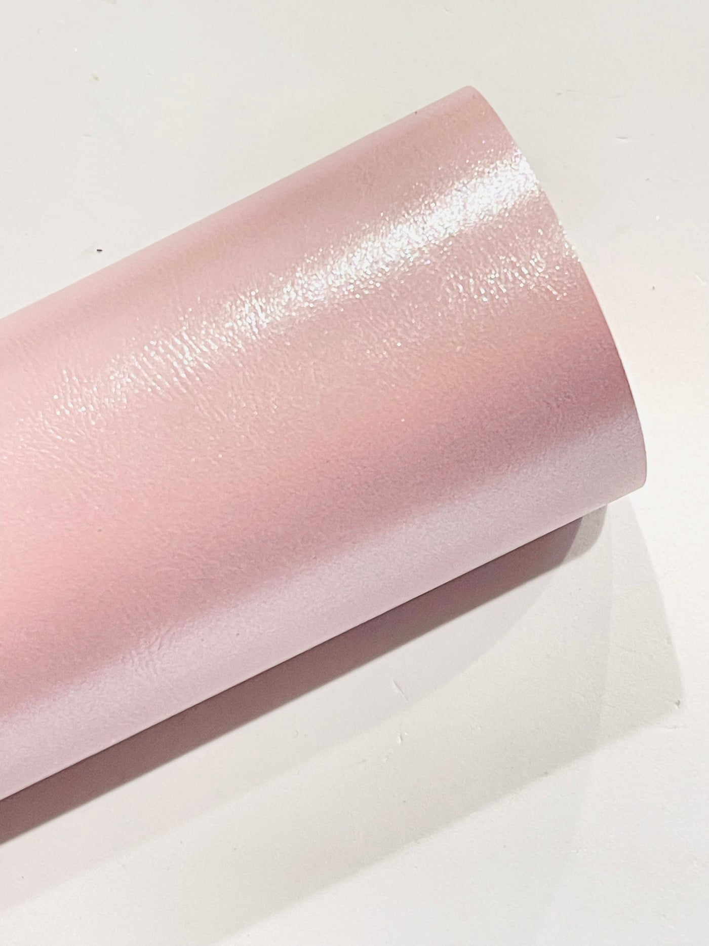 Dusty Pink Metallic Smooth Faux Leatherette
