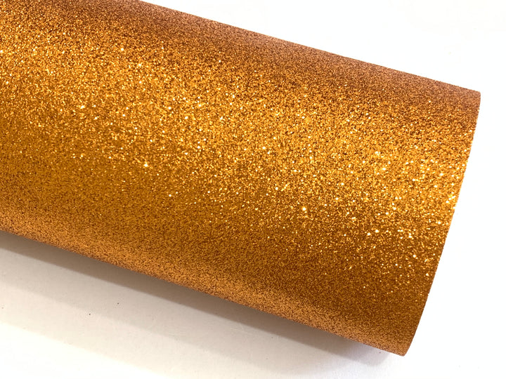 Orange Fine Glitter Fabric Sheet