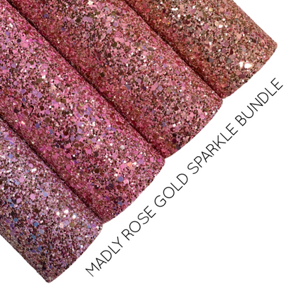 Madly Rose Pink Rose Gold Chunky Glitter