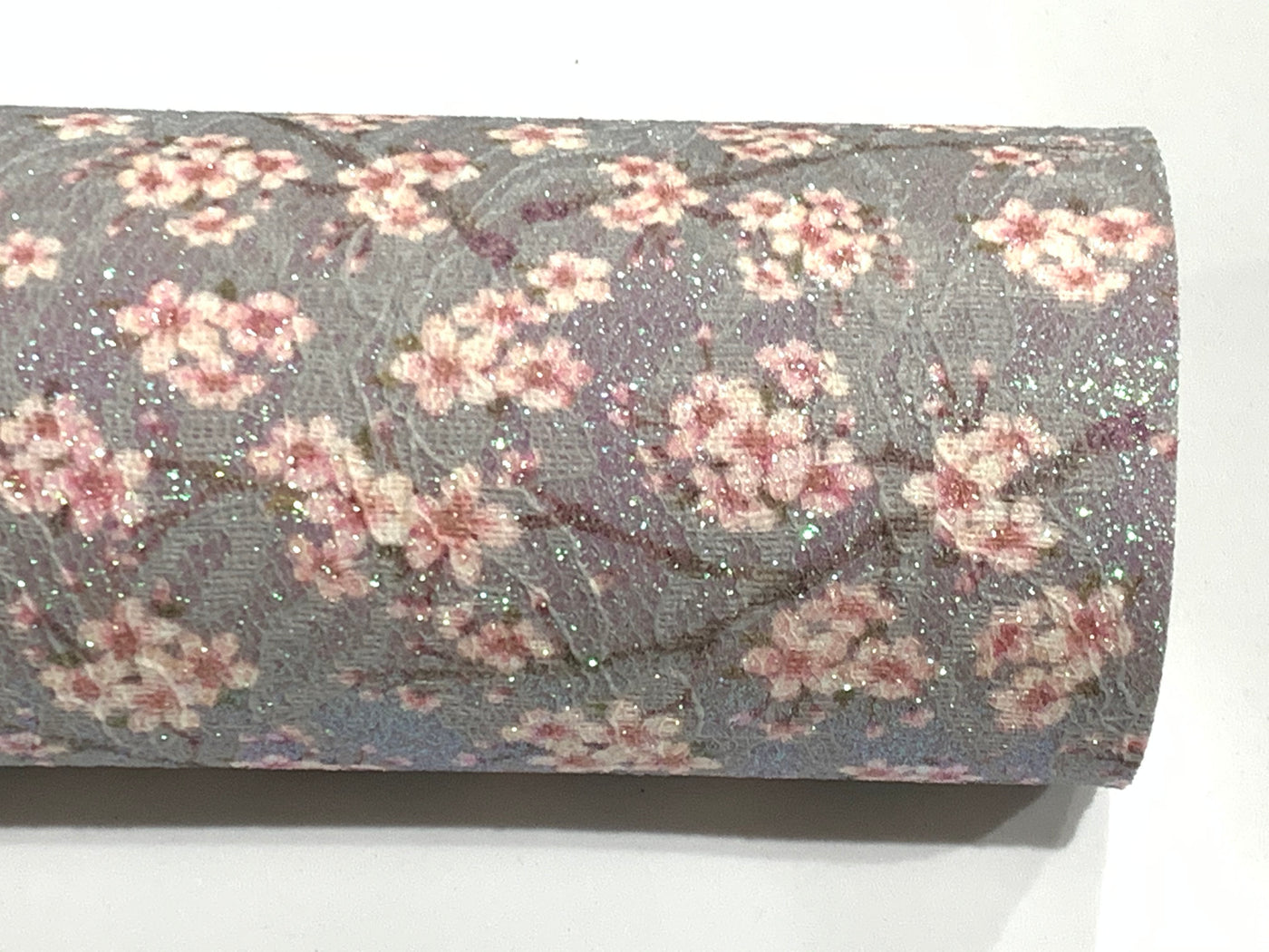 Floral Blossom Glitter Lace Fabric Sheet A3 A4 A5 - NEW Duck Egg Glitter Lace