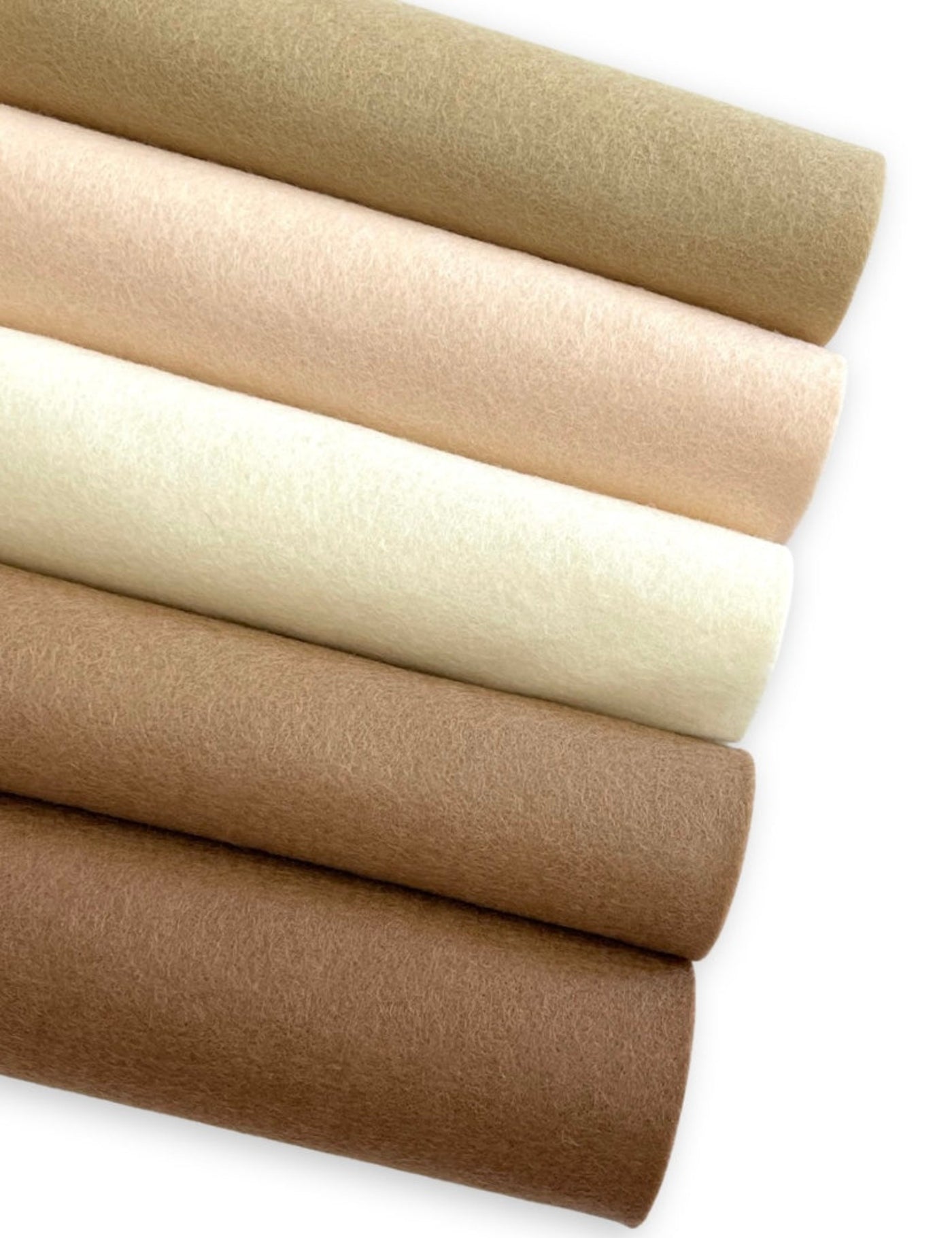 5 Sheet Natural Skin Wool Felt Bundle