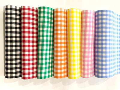 Gingham Fabric Felt Sheets - Individually or 7 Sheet Bundle
