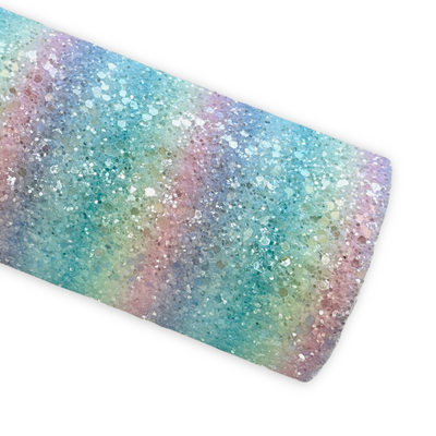 NEW Oceanic Ombré Striped Premium Felted Chunky Glitter