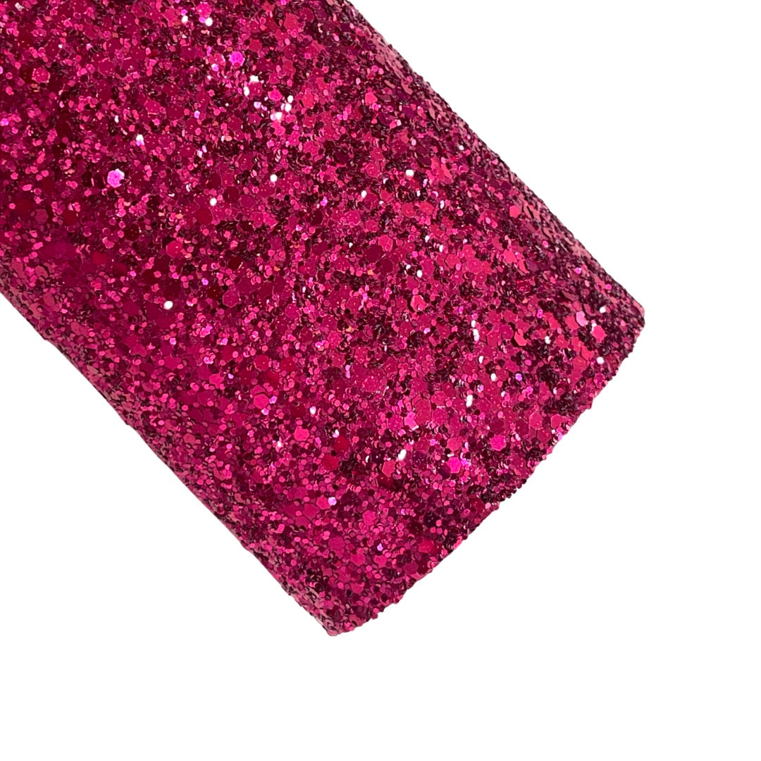 Ruby Pink Sparkly Chunky Glitter