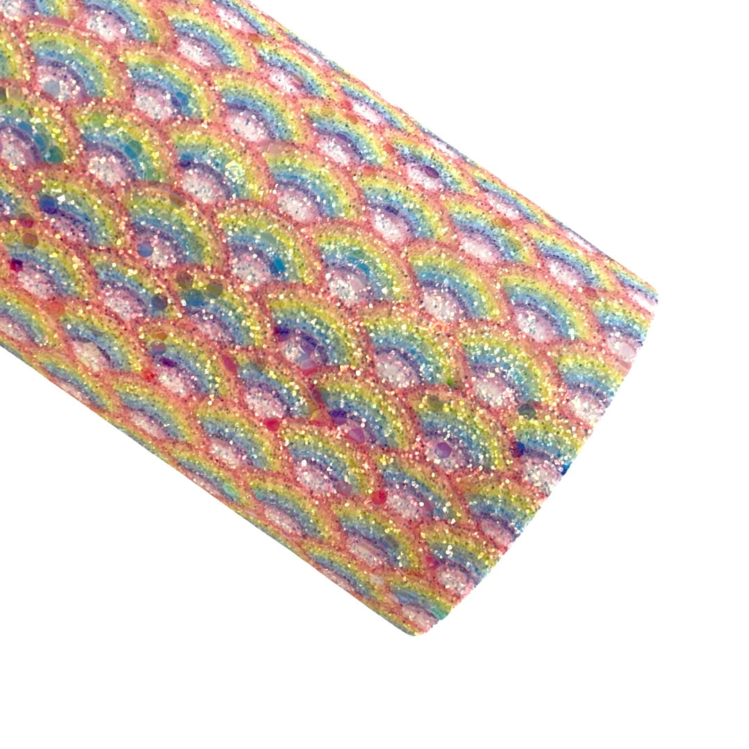 Rainbow Mermaid Scale Chunky Glitter