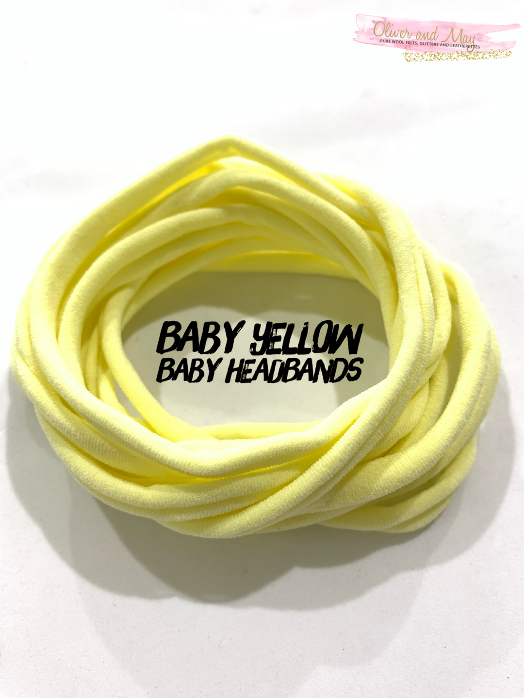 Bandeaux en nylon JAUNE BÉBÉ, bandes en nylon doux, bandeaux pour bébés, arcs de bricolage, fournitures d’arc de cheveux, fournitures de bricolage, taille unique pour la plupart des bandeaux