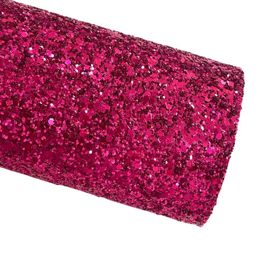 Ruby Pink Sparkly Chunky Glitter