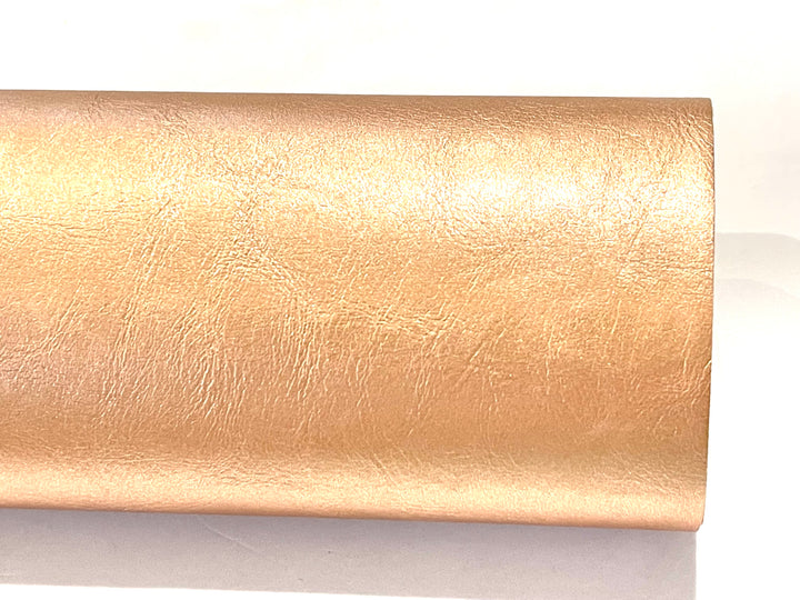 Metallic Bronze Smooth Faux Leatherette