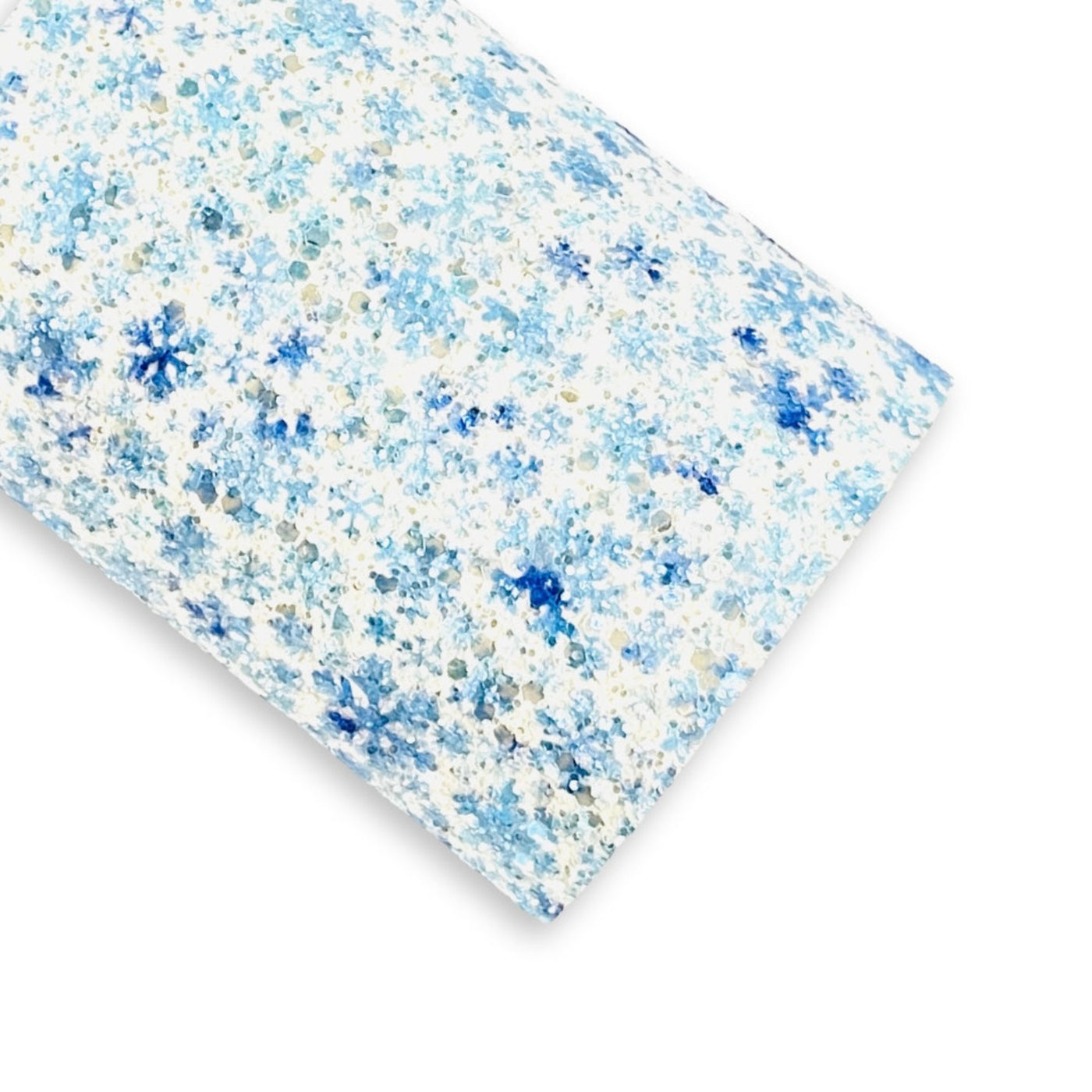 White and Blue Snowflake Chunky Glitter Sheet
