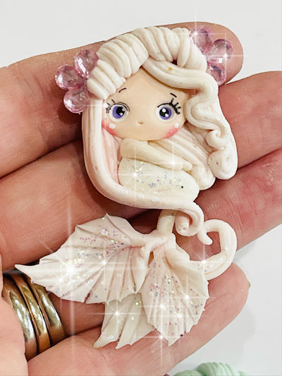 Mermaid Princesses Bow Clay Embellishments