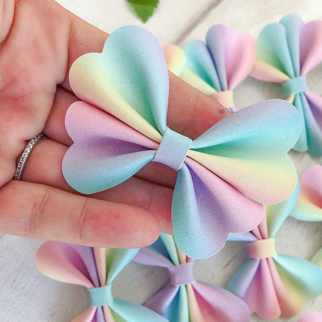 Pixie Pinch Bow Cut and Trace Template - Plastic Hairbow Templates