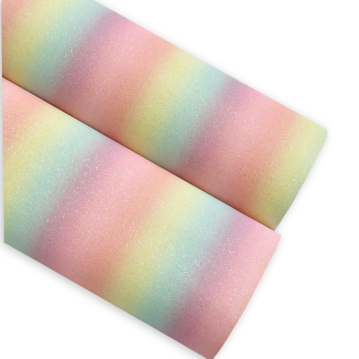 Rainbow Shimmer Suede Faux Leatherette