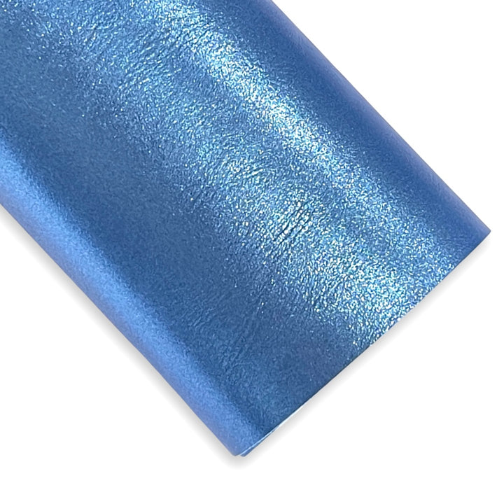Princess Blue Pearl Smooth Faux Leatherette