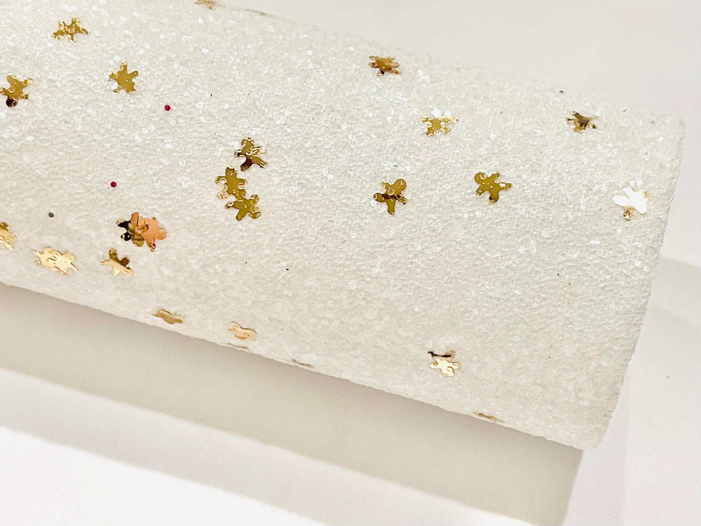 Gingerbread Men White Chunky Glitter