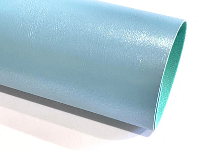 Light Blue Pearl Smooth Faux Leatherette