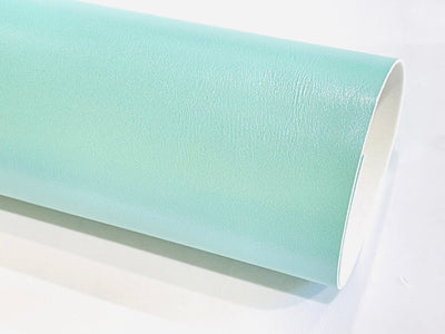 Cyan Mint Pearl Smooth Faux Leatherette
