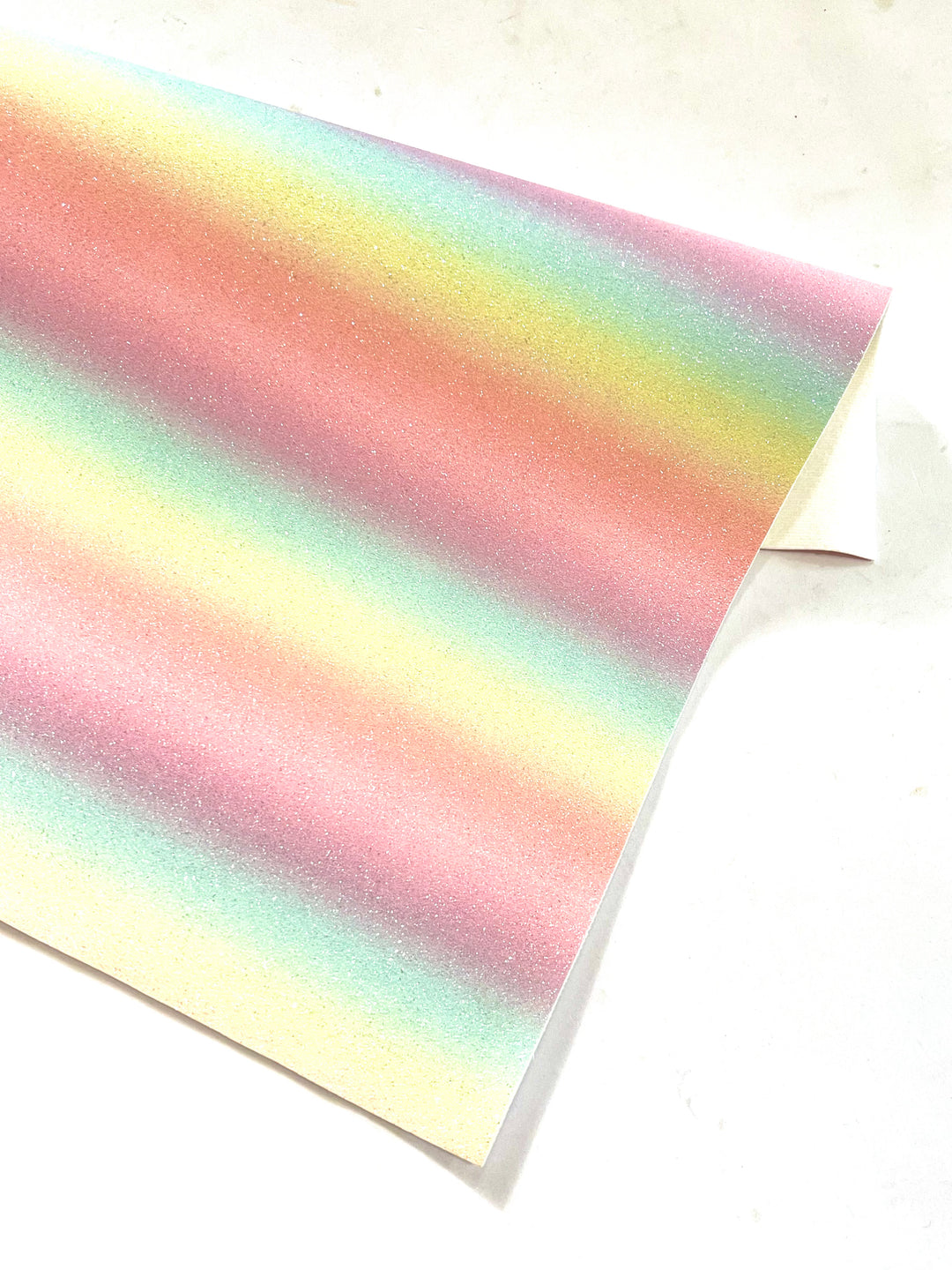 Rainbow Shimmer Suede Faux Leatherette